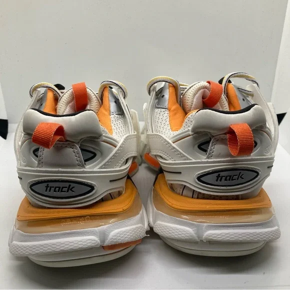 Balenciaga White Orange Womens 8 Layered Track Sneaker shoes - Picture 8 of 10